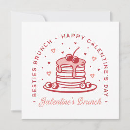 Galentine's Day besties brunch coquette esthetiek Kaart
