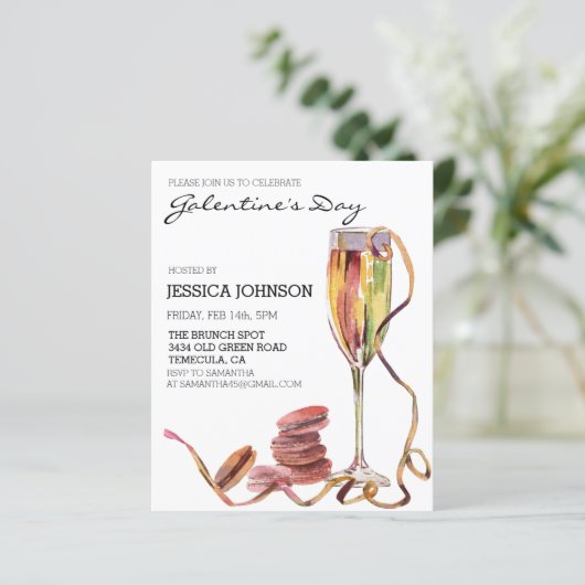 Galentine's Day Brunch Champagne (Staand voorkant)