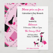 Galentine's Day Brunch Fancy Kaart (Voorkant / Achterkant)