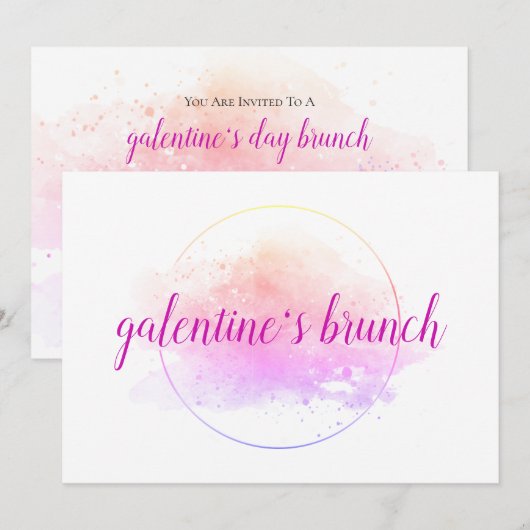 Galentines Day Brunch Friends Valentijnsdag Kaart (Voorkant / Achterkant)