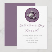Galentine's Day Brunch Invitation Kaart (Voorkant / Achterkant)