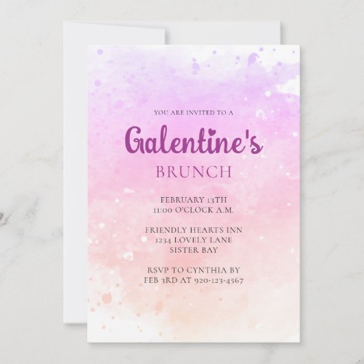 Galentine's Day Brunch Invitation Kaart (Voorkant)