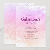 Galentine's Day Brunch Invitation Kaart (Voorkant / Achterkant)