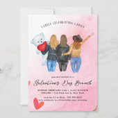 Galentine's Day Brunch Invitation Kaart (Voorkant)