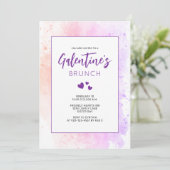 Galentine's Day Brunch Invitation Kaart (Staand voorkant)