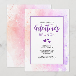 Galentine's Day Brunch Invitation Kaart