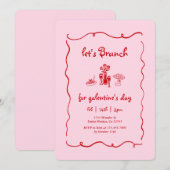 Galentine's Day Brunch Kaart (Voorkant / Achterkant)