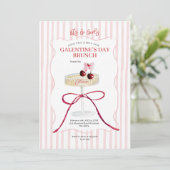 Galentine's Day Brunch Kers Champagne Kaart (Staand voorkant)