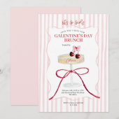 Galentine's Day Brunch Kers Champagne Kaart (Voorkant / Achterkant)