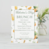 Galentines Day Brunch Mimosas Elegant Kaart (Staand voorkant)