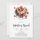 Galentine's Day Brunch Ontbijt Uitnodiging (Voorkant)