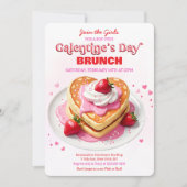 Galentine's Day Brunch Ontbijt Uitnodiging (Voorkant)