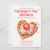 Galentine's Day Brunch Ontbijt Uitnodiging (Voorkant)