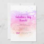 Galentines Day Brunch Waterverf Valentijnsdag Kaart (Voorkant)