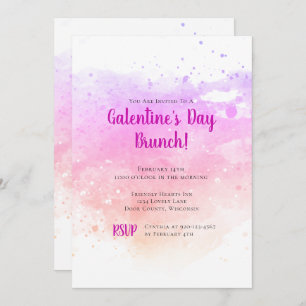 Galentines Day Brunch Waterverf Valentijnsdag Kaart