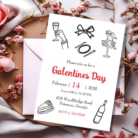 Galentines Day-diner Kaart