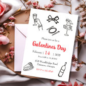 Galentines Day Dinner Kaart