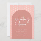 Galentines Day Dinner Uitnodigen voor Valentijnsda Kaart (Voorkant)