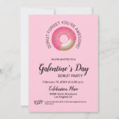 Galentine's Day Donut Party Pink Valentijns Girly Kaart (Voorkant)