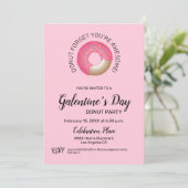 Galentine's Day Donut Party Pink Valentijns Girly Kaart (Staand voorkant)