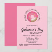 Galentine's Day Donut Party Pink Valentijns Girly Kaart (Voorkant / Achterkant)