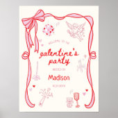 Galentine's Day-feest Downloadbare Welkom Poster (Voorkant)