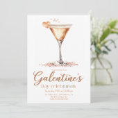 Galentine's Day-feest uitnodiging (Staand voorkant)