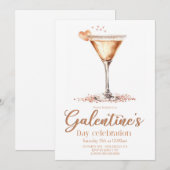 Galentine's Day-feest uitnodiging (Voorkant / Achterkant)