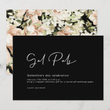 Galentine's Day Floral Invitation Card