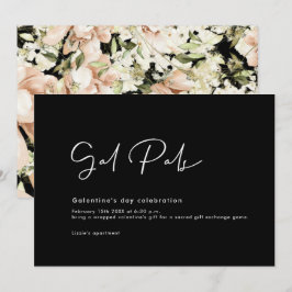 Galentine's Day Floral Invitation Card Kaart