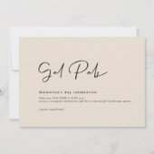 Galentine's Day Floral Invitation Card Kaart (Voorkant)