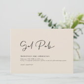 Galentine's Day Floral Invitation Card Kaart (Staand voorkant)