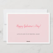 Galentine's Day florale roze 2 foto collage xoxo Feestdagenkaart (Achterkant)