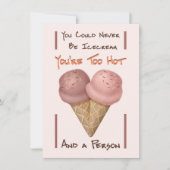 Galentine's Day Funny Icecream Card Feestdagenkaart (Voorkant)