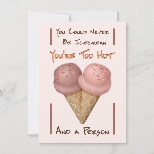 Galentine's Day Funny Icecream Card Feestdagenkaart (Voorkant)