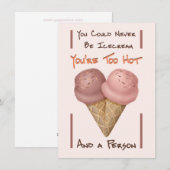 Galentine's Day Funny Icecream Card Feestdagenkaart (Voorkant / Achterkant)
