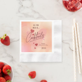 Galentine's Day gepersonaliseerde cocktailservette Servet