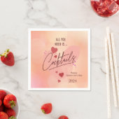 Galentine's Day gepersonaliseerde cocktailservette Servet (Insitu)
