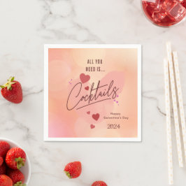Galentine's Day gepersonaliseerde cocktailservette Servet