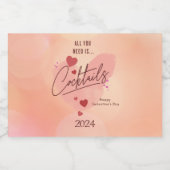 Galentine's Day Gepersonaliseerde Mini Liquor Labe Likeurfles Etiket (Enkel label)