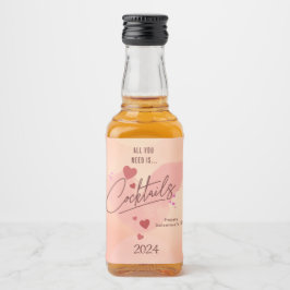 Galentine's Day Gepersonaliseerde Mini Liquor Labe Likeurfles Etiket