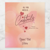 Galentine's Day gepersonaliseerde wijn fles label Etiket (Enkel label)