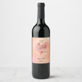 Galentine's Day gepersonaliseerde wijn fles label Etiket (Voorkant)