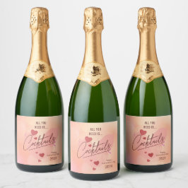 Galentine's Day Gepersonaliseerde Wijnfles Etiket 