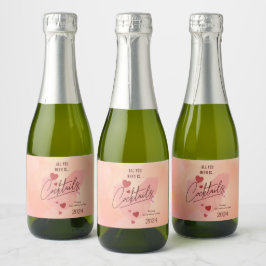 Galentine's Day Gepersonaliseerde Wijnfles Etiket 