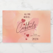 Galentine's Day Gepersonaliseerde Wijnfles Etiket  (Enkel label)