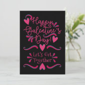 Galentine's Day Get-Samen | Zwart-roze (Staand voorkant)