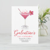 Galentine's Day Girls party Invitation Kaart (Staand voorkant)