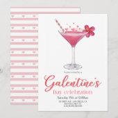 Galentine's Day Girls party Invitation Kaart (Voorkant / Achterkant)