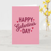 Galentines Day Glitter Hearts Kaart (Gele Bloem)
